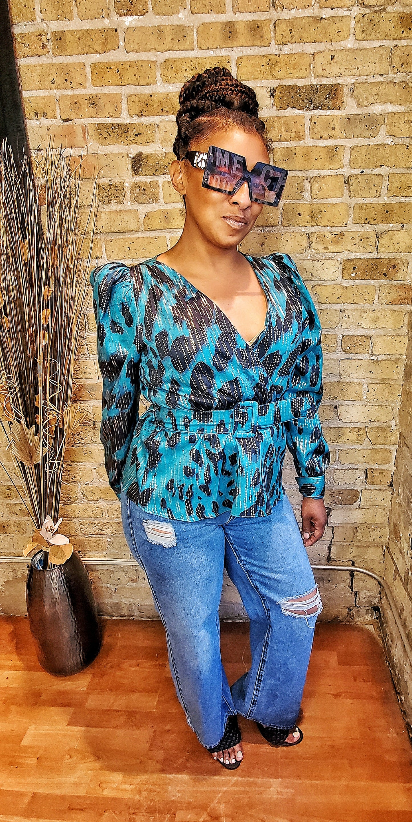 Leopard Peplum shirt