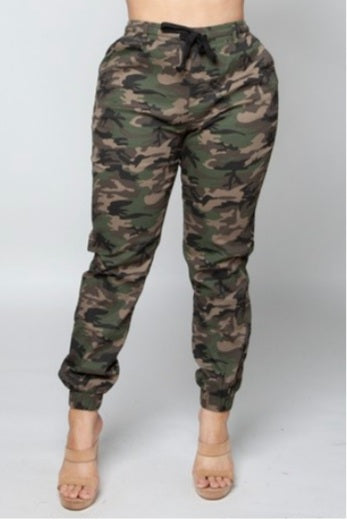 Drawstring Camo Pants