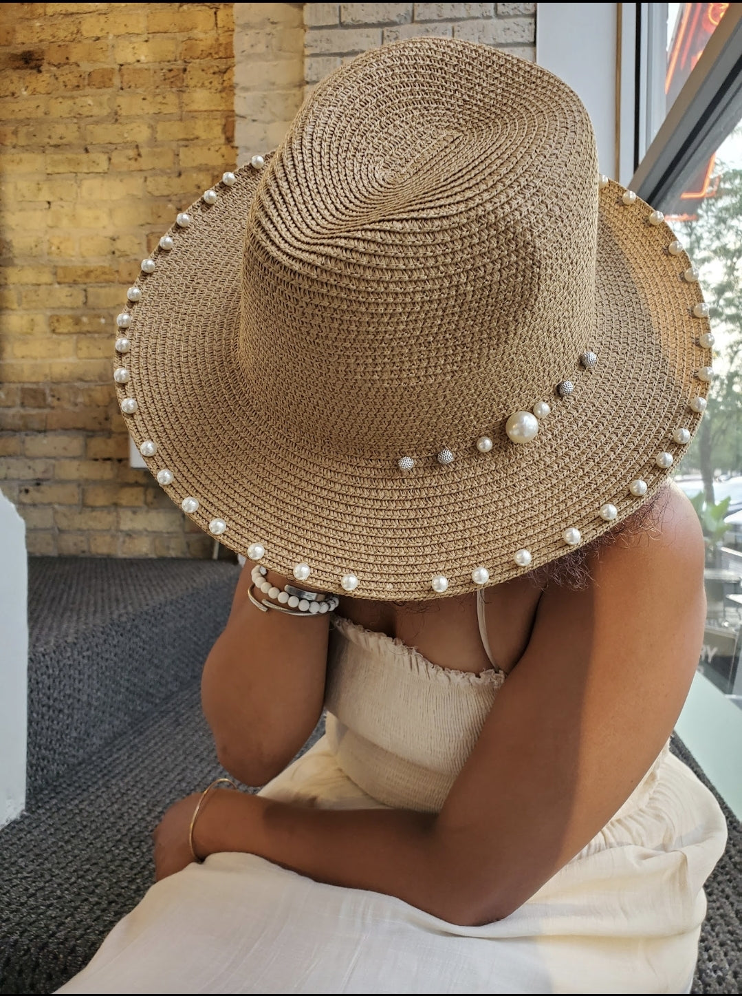 Not So Basic Pearl Brimmed Hat